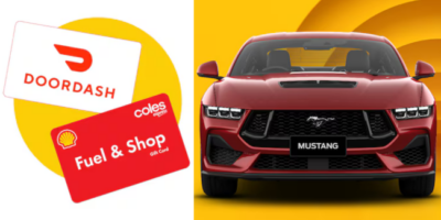 Win a $80,834 Ford Mustang and up to $500 in DoorDash or Shell Coles Vouchers