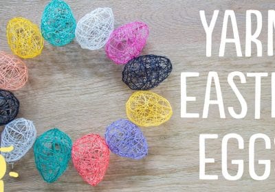 Last-minute Easter Decorations: Yarn Eggs DIY