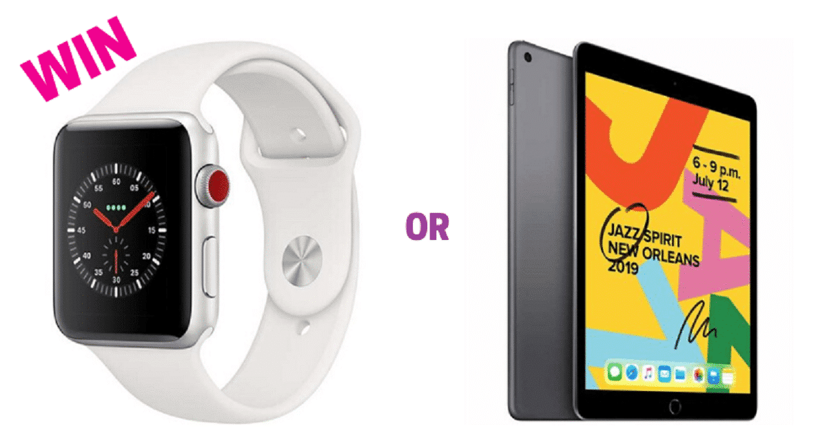 Win your choice of Apple iPad or Apple Watch