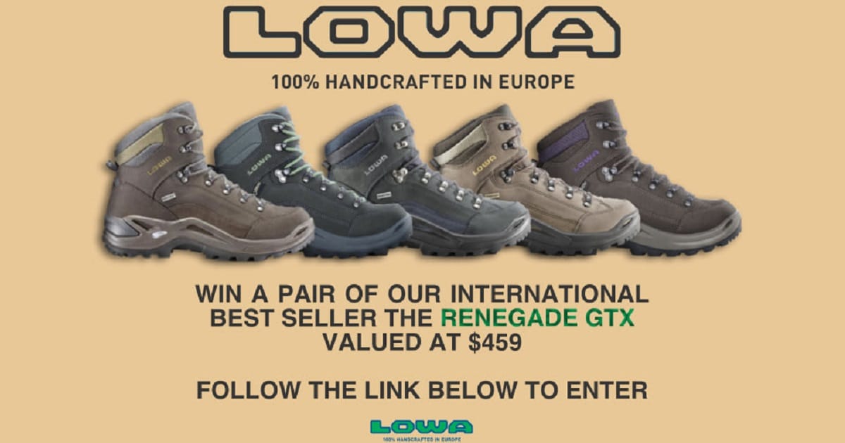 Win a Pair of Lowa Renegade GTX Boots Worth $459 from Lowa Boots