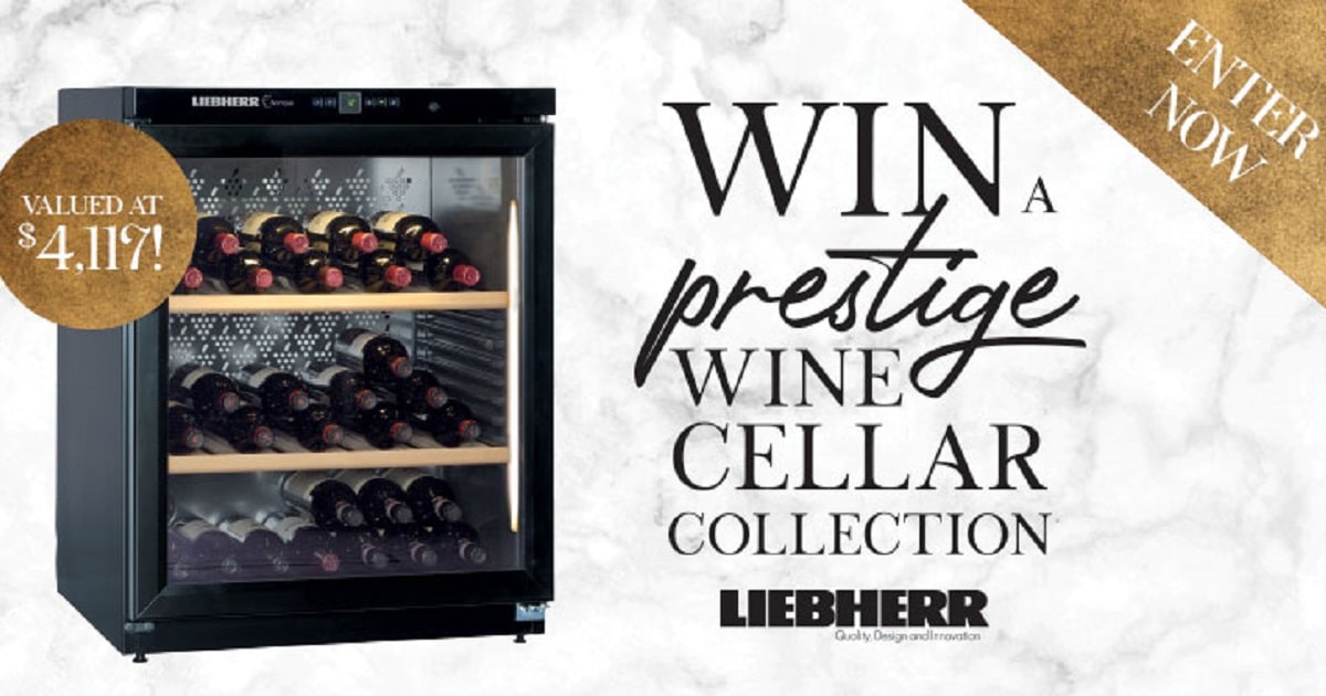 Win a Wine Fridge, Glassware and 24 Bottles of Wine Valued at $4,117
