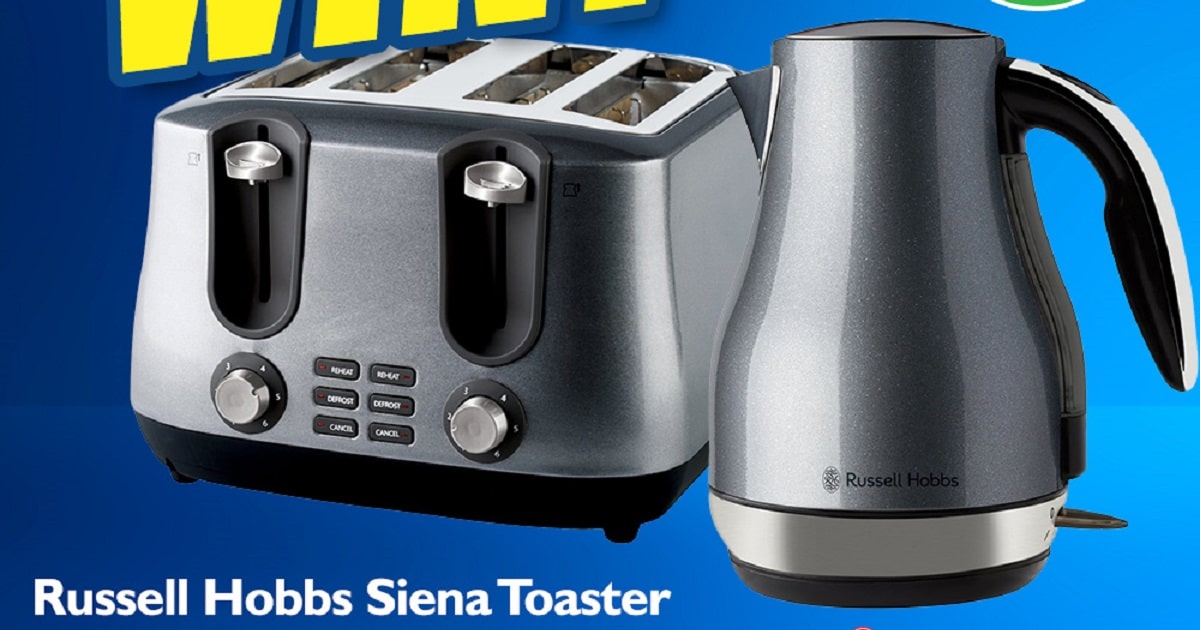 Win 1 of 2 Russell Hobbs Siena Toaster & Kettle Packs Worth $200