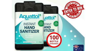 To WIN: 100x Bottles of Hand Sanitizer from Aquattol