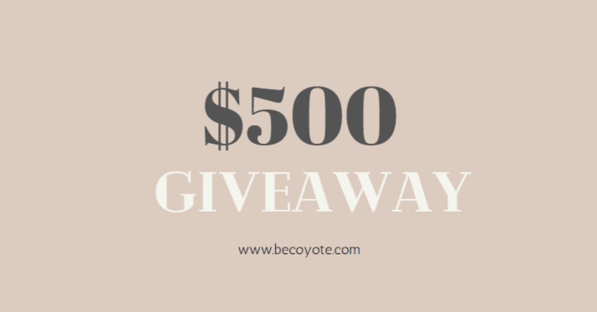 Win 1x10 $50 Be Coyote store credit