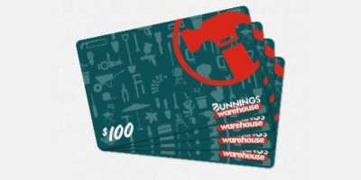 WIN 1 of 5 x $100 Bunnings Warehouse gift cards