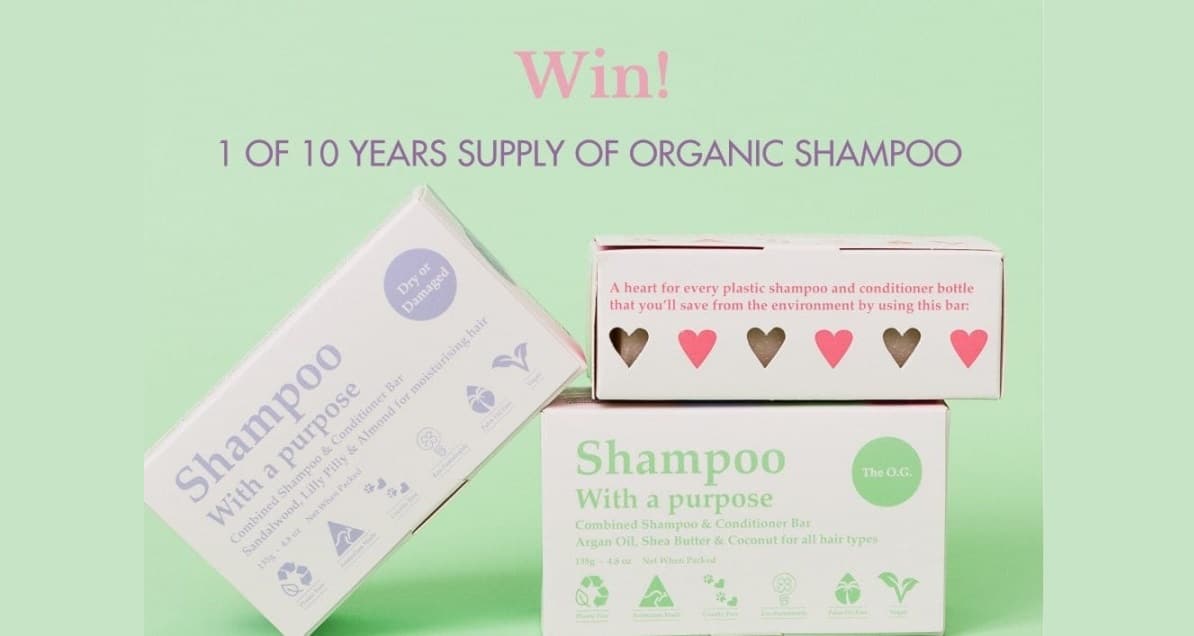 Win 1 of 10 x 1-Year Supply of Organic Shampoo & Conditioner Bars