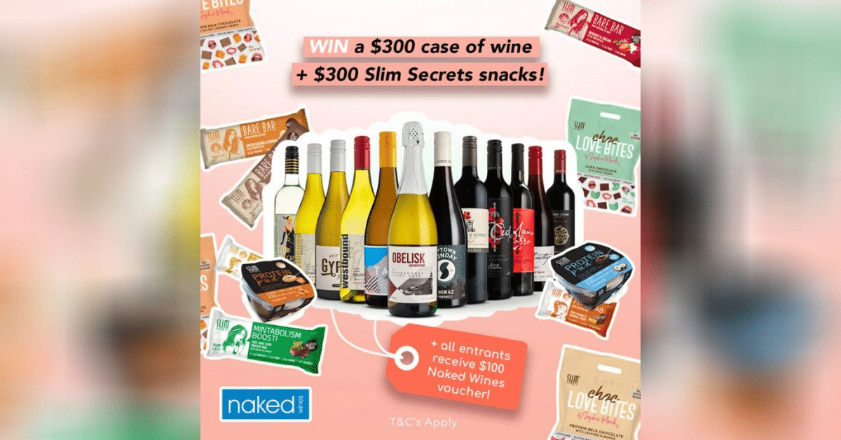 Win a $300+ Case of Naked Wine & $300 of Slim Secrets Snacks