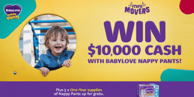 Win $10,000 cash OR 1 of 5 years supply of BabyLove Nappy Pants