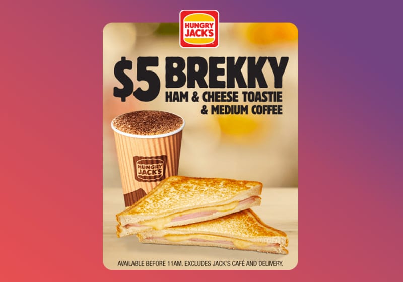 5$ Brekky Hungry Jacks