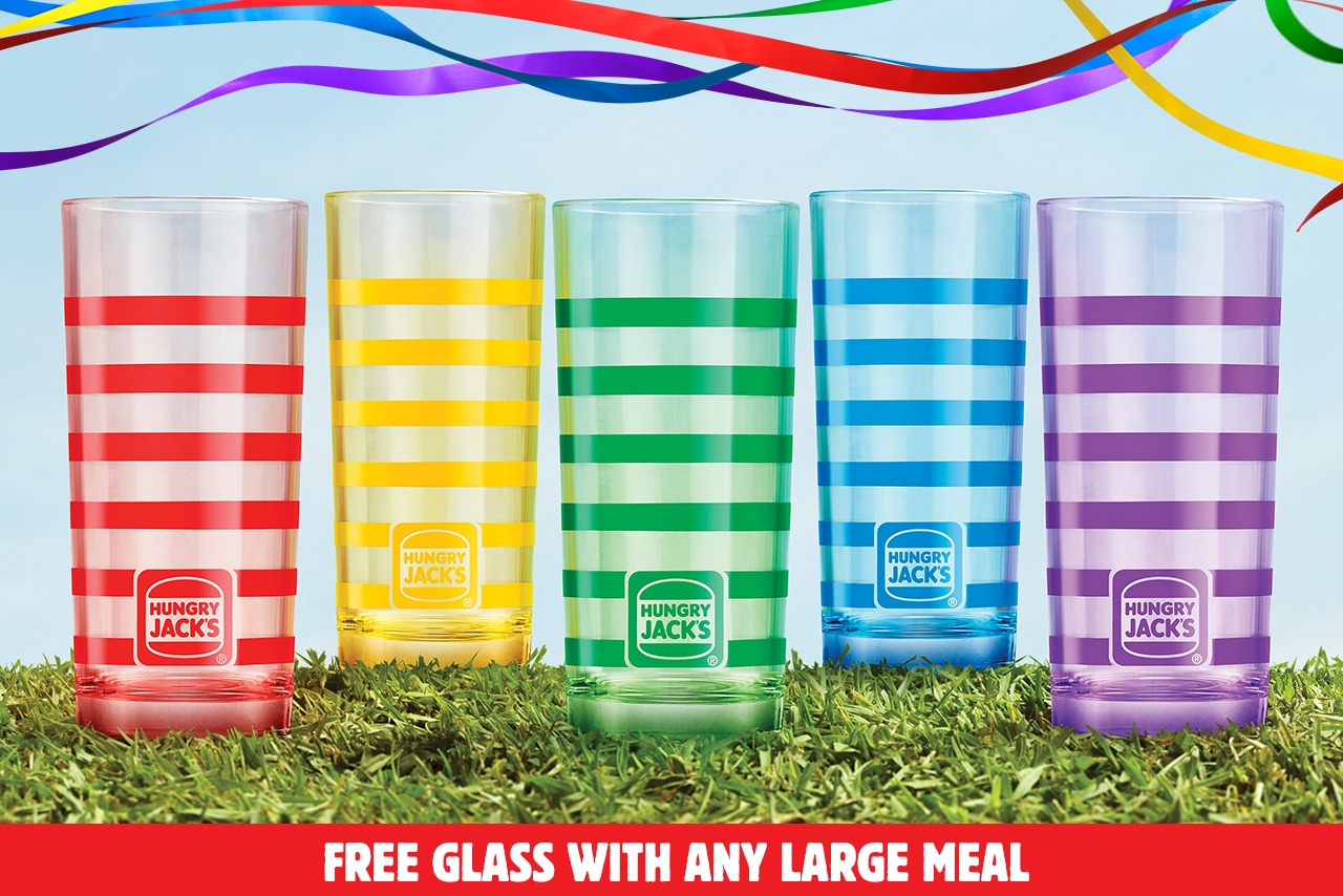 Hungry Jacks Free Glass