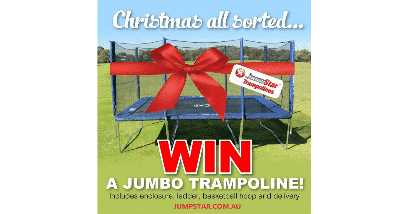 Win a Jumbo 10x17ft Rectangle Trampoline