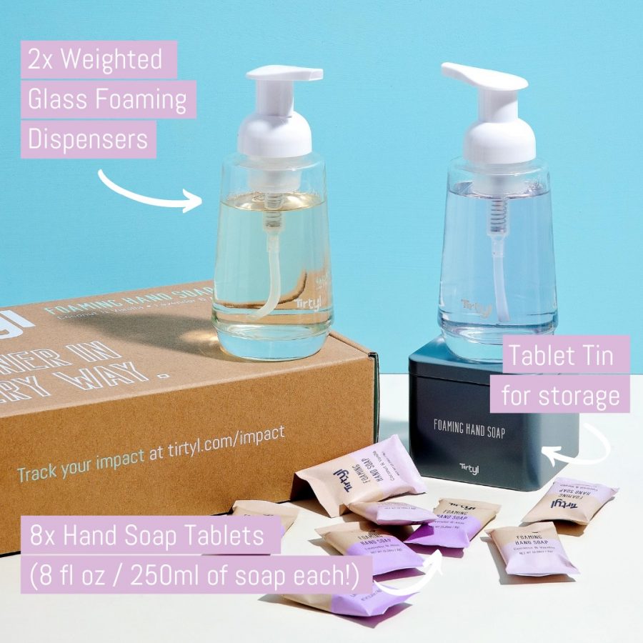 Win 1 of 100 foaming hand soap kits from Tirtyl