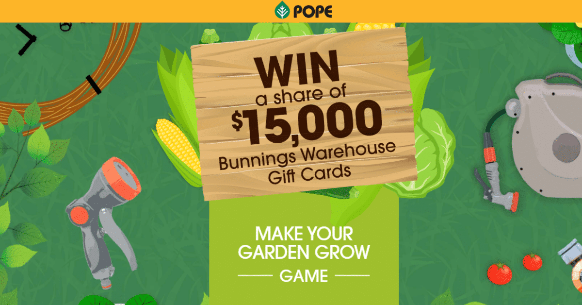 Win 1 of 15 x 1000 Bunnings Warehouse Gift Cards Free