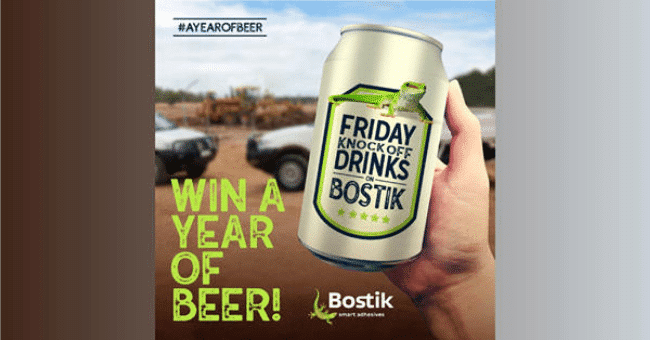 Win a year of beer on Bostik
