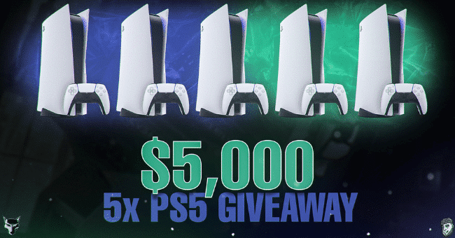 Win a PlayStation 5 OR a $1,000 cash prize (5 winners)