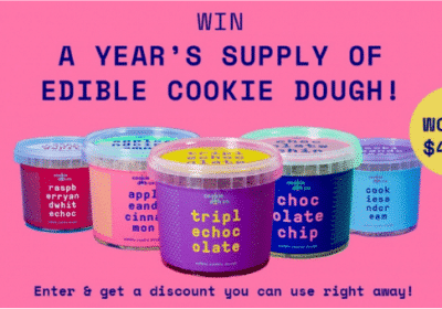 year supply edible cookie dough