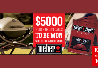 WIN one of 10 x $500 gift cards from Weber