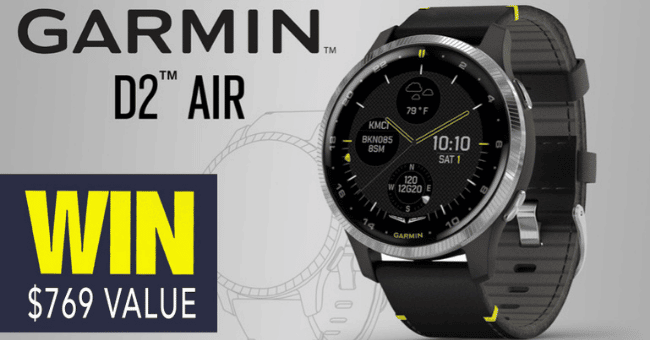 Win a Garmin D2 Air Aviator smartwatch ($769)