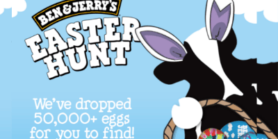 Ben & Jerry's Easter Hunt 2021 - Win 1 of 50,000 Offered Prize Packs 