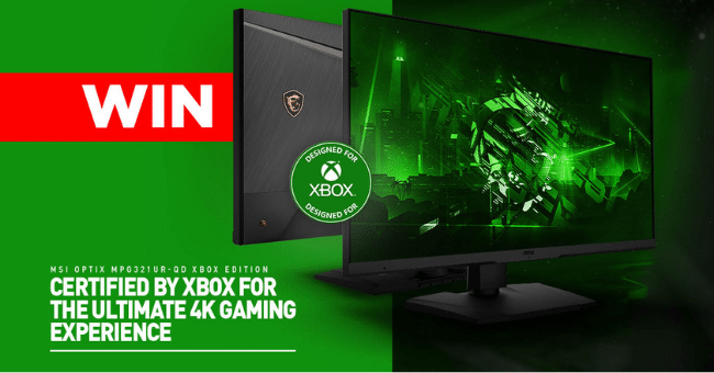 Win a 32" MSI Optix Xbox Gaming Monitor