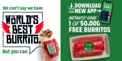 50,000 FREE Burritos for new App users 