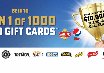 Win 1 of 3x $10,000 cash prizes or 1,000 x $20 supermarket gift cards