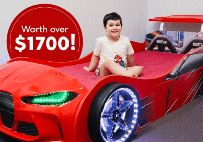 Win a Sleep Easy Race Car Bed from Happy Beds ($1,700)