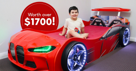 Win a Sleep Easy Race Car Bed from Happy Beds ($1,700)