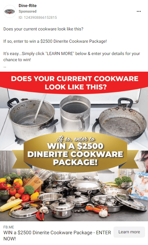 Win a $2500 Dinerite Cookware Package
