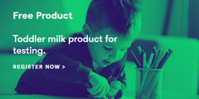 Free Toddler Milk Products available for trial