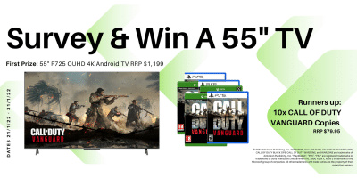 Win a 55-Inch TCL 4K QUHD Android TV & more...