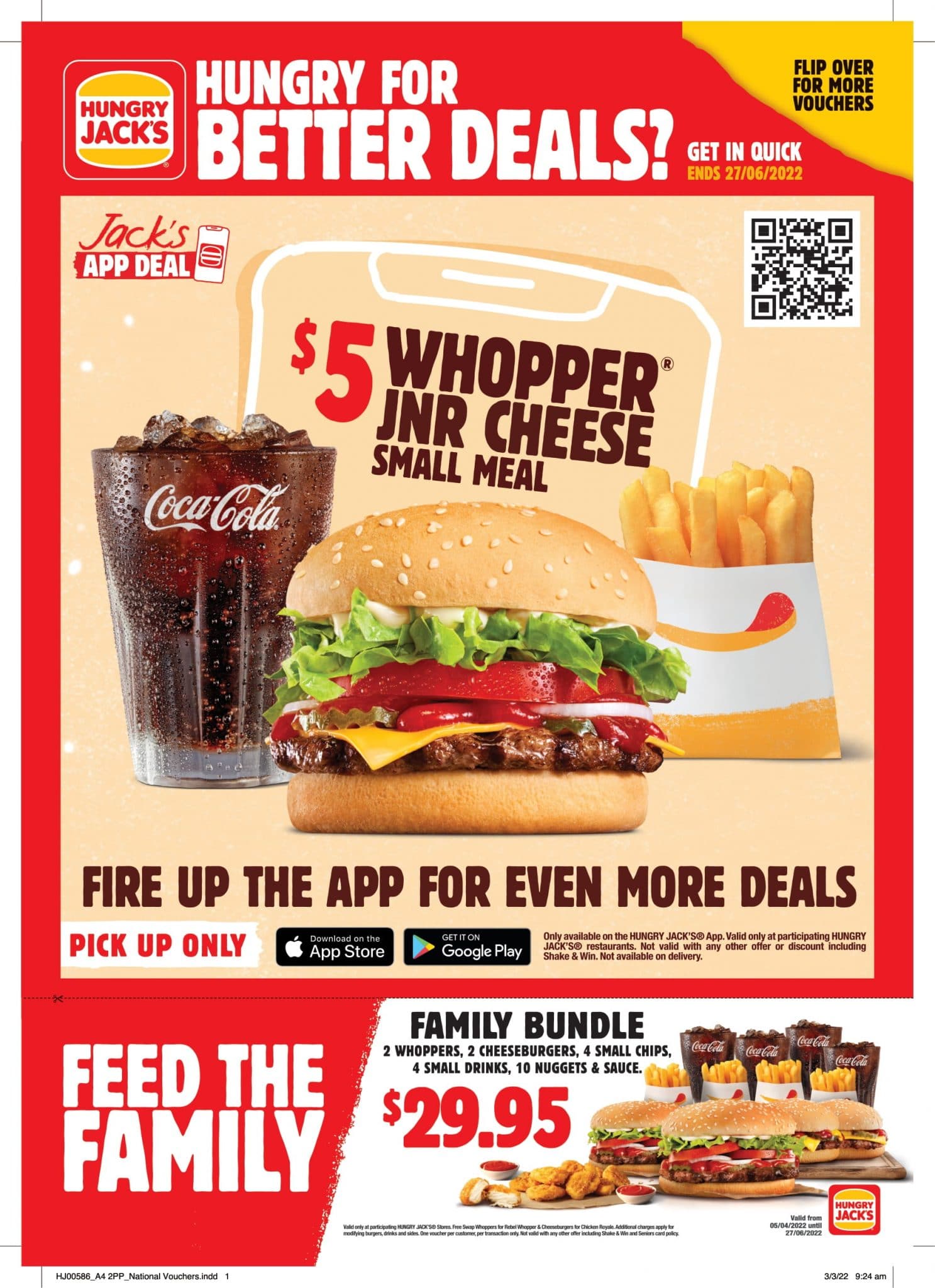 Available Hungry Jack's Vouchers Sheet