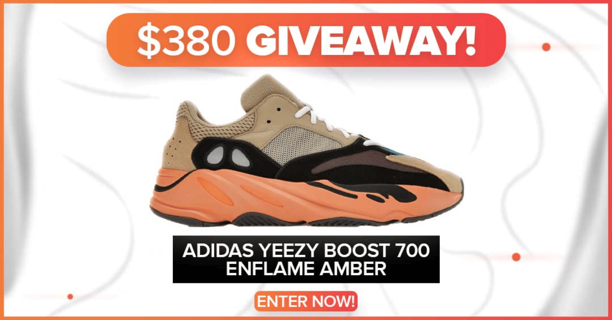 Win an Adidas Yeezy Boost 700 Enflame Amber