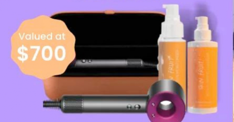 Win a Dyson Supersonic Hair Dryer + Skin Fruit Beauty Products Pack