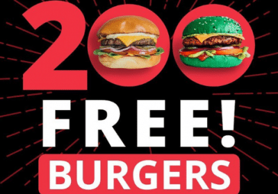 200 FREE Burgers from Burgertory