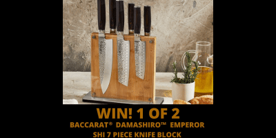 Win 1 of 2 Baccarat Damashiro™ Emperor Shi 7 Piece Knife Blocks