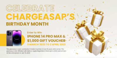 Win an iPhone 14 Pro Max & $1,000 Chargeasap Gift Voucher…