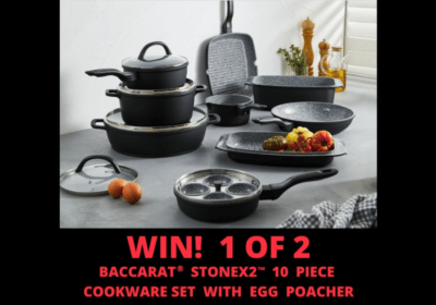 Win 1 of 2 Baccarat Stonex2 10 Piece Cookware Sets with Egg Poacher