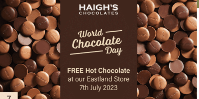 Free Hot Chocolate at Haigh’s Chocolates