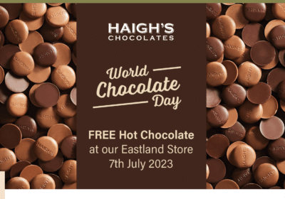 Free Hot Chocolate at Haigh’s Chocolates