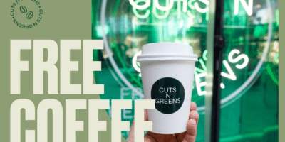 200 Free Coffees Offered Every Tuesday @ Cuts N Greens