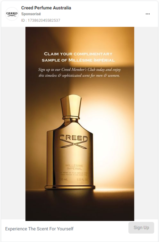 Free samples of Creed Millesime Imperial Fragrance
