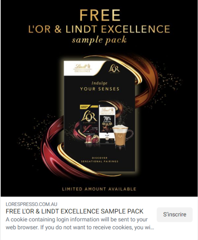 Free L'Or and Lindt Excellence Sample Pack