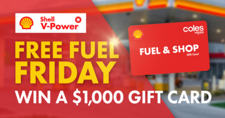 Win 1 of 48 $1,000 Shell Coles Express Gift Cards
