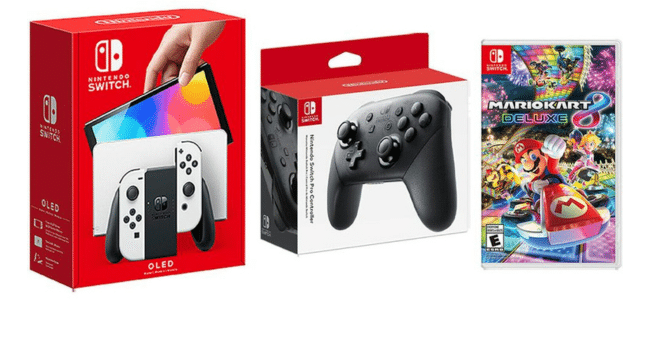 Win a Super Mario OLED Nintendo Switch & Pro Controller