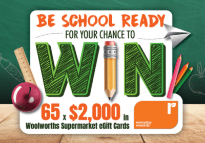 Win 1 of 65 $2,000 Woolworths eGift Cards