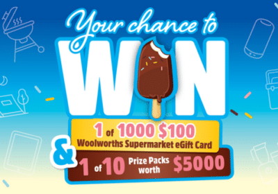 Win Weber BBQs, Apple iPads, $100 Woolworths Supermarket eGift Cards (1010 Winners)