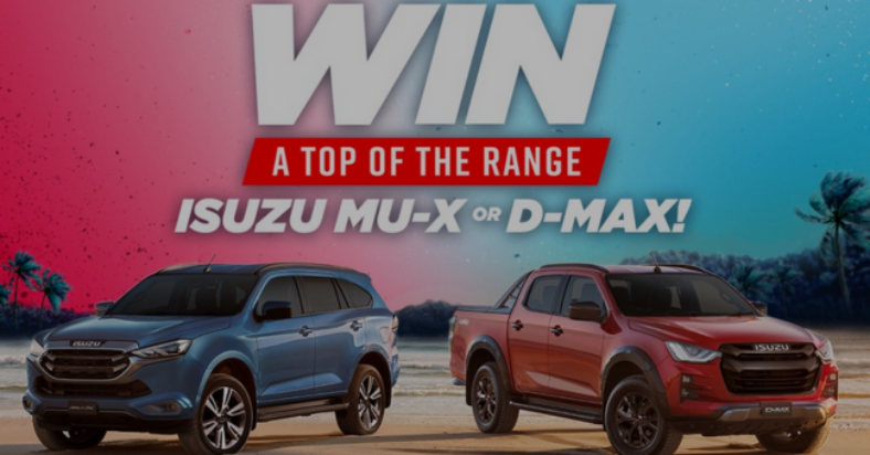 Win an ISUZU MU-X or D-MAX (Up to $73,838 Value)