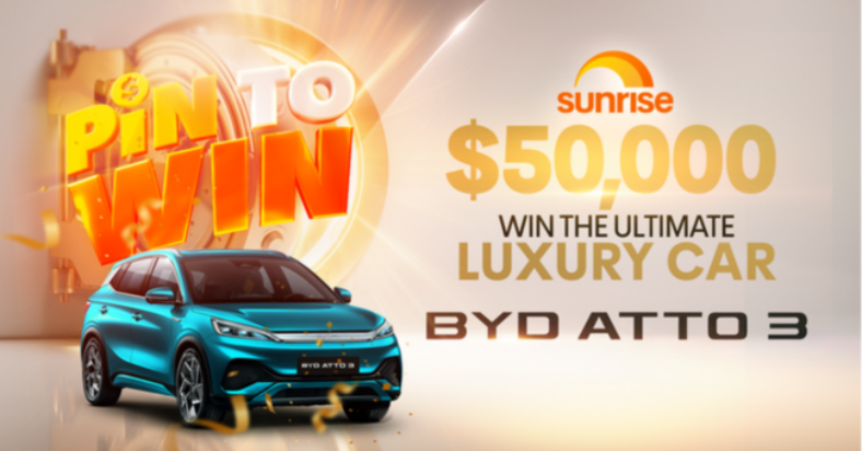 Win a $53,511 BYD ATTO 3 Car