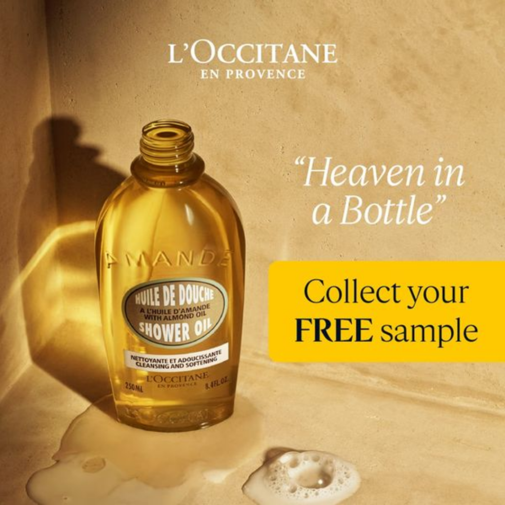 Free Samples of L'Occitane's Almond Shower Oil